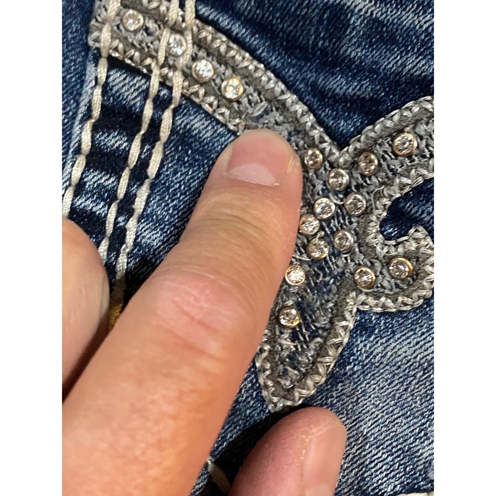 Rock Revival Sherry Bootcut Jeans Size 26 Medium Wash Embellished E8439BR - Picture 14 of 15